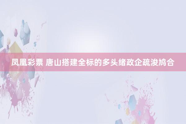 凤凰彩票 唐山搭建全标的多头绪政企疏浚鸠合