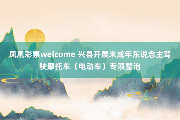 凤凰彩票welcome 兴县开展未成年东说念主驾驶摩托车（电动车）专项整治